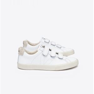 White Veja velcro shoes